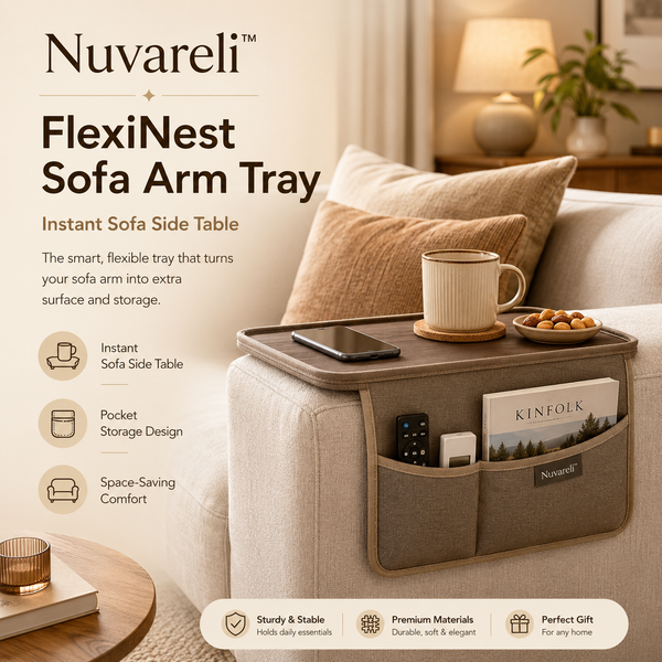 Nuvareli™ FlexiNest Sofa Arm Tray
