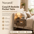Nuvareli™ CozyLift Bedside Pocket Table